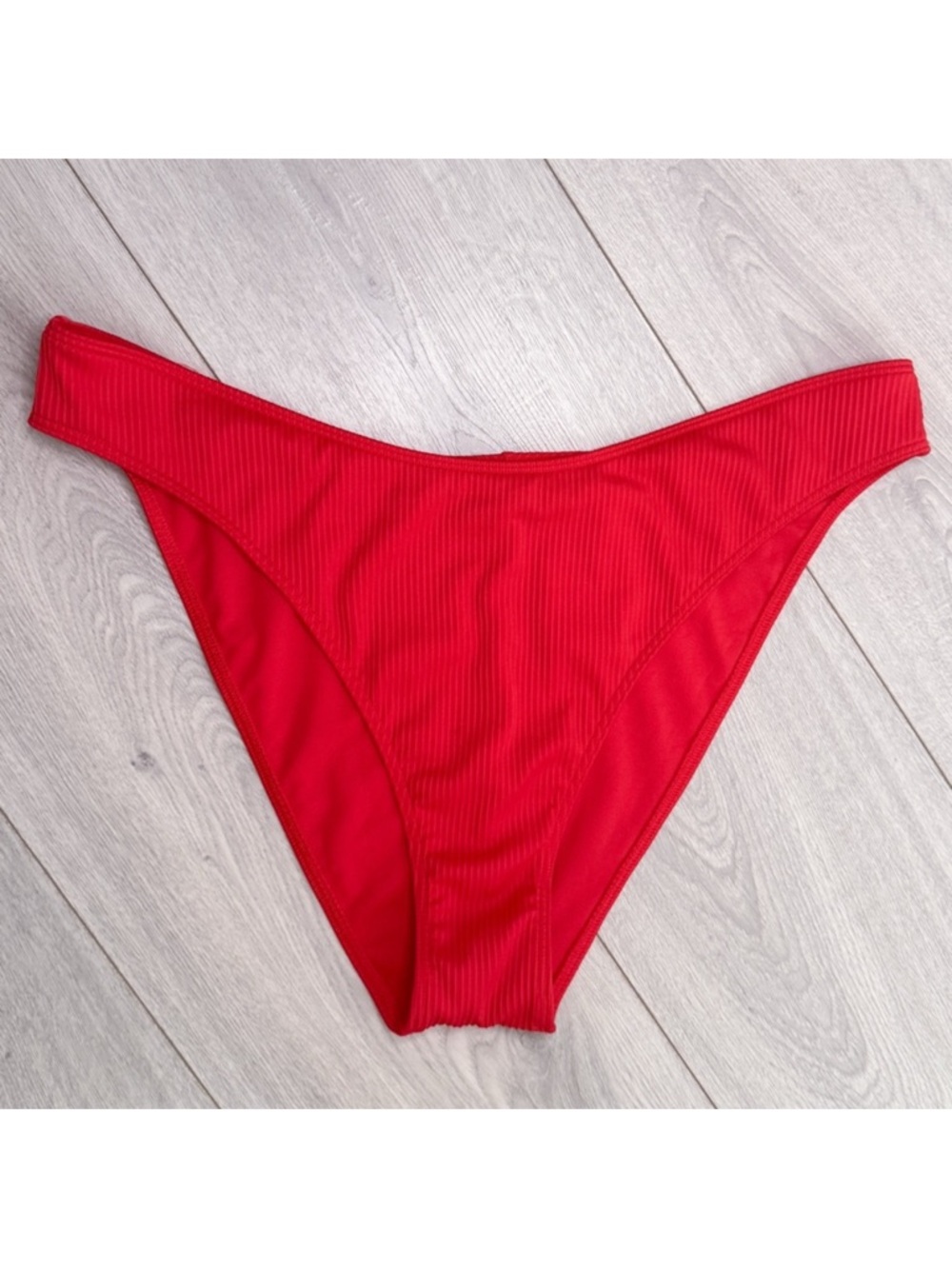 NWT HOLLISTER *red High Leg Cheeky Bikini Bottom